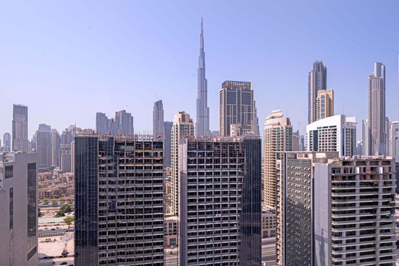 Alluring 1 Bd Apartment In Business Bay With Burj Khalifa View Dubai Eksteriør bilde